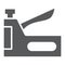 Staple gun glyph icon, tool and repair, stapler sign, vector graphics, a solid pattern on a white background.