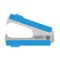 Staple remover vector isolated icon flat. Office blue business stapler paper. Stationary equipment supply desktop