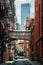 The Staple Street Skybridge, in Tribeca, Manhattan, New York City