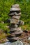 Stapled rocks in a forest looking like a small man