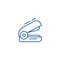 Stapler line icon concept. Stapler flat  vector symbol, sign, outline illustration.