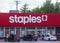 Staples Storefront. American office retail chain specialized in office supplies. HALIFAX, NOVA SCOTIA, CANADA