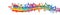 Star 3D hole rainbow curl horizontal line music star banner