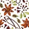 Star anise, allspice, vanilla, cloves and cardamon