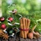 Star anise and cinnamon sticks