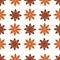Star Anise seamless pattern. Dried Star Aniseed or lllicium Verum, Star anise dessert spice fruit and seeds. Vector