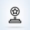 Star award or prize icon or logo line art style. Outline achievement Award concept. Champions vector illustration