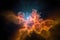 a star being born in a cloud of cosmic dust and gas