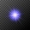Star burst with purple sparkles on transparent background