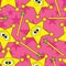 Star Character Pink Seamless Pattern_eps