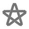 Star clasic from rope weaving loop, simple style