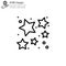 Star cluster icon thin line, linear, outline vector. star cluster simple sign