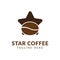 Star coffee logo.coffee drink logo.coffee shop logo vector illustration design template