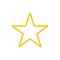 Star color icon vector. Line yellow rank symbol isolated. Trendy