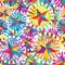 Star colorful ray colorful seamless pattern