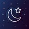 Star and crescent moon nolan button icon. Simple thin line, outline vector of web icons for ui and ux, website or mobile