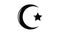 Star crescent symbol islam icon animation