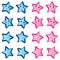 Star cute blue pink set