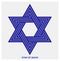 Star of David ancient Jewish symbol made in modern linear style vector icon isolated on whit