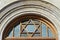 Star of David on a doorway of a synagog