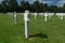 Star of David in front of white crosses at the American Cemetery and Memorial, Colleville-sur-Mer, Normandy, France