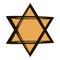 Star of david icon cartoon