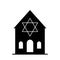 Star of David icon. Six pointed geometric star figure, generally recognized symbol of modern Jewish identity