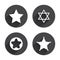 Star of David icons. Symbol of Israel