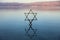 The Star of David known in Hebrew as the Shield of David or Magen David, taken on the dead sea