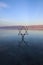 The Star of David known in Hebrew as the Shield of David or Magen David, taken on the dead sea