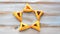 Star of David made out of Purim Cookies