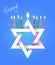 Star of David and Menorah for Hanukkah