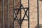 Star of David on metal fence of Old Synagogue in Cracow , Poland