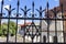 Star of David on metal fence of Old Synagogue ,Krakow, Poland