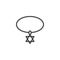 Star of david Necklace outline icon