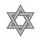 Star of David Sign as Israel National Attribute Vector Illustration