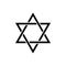 Star of David. Six-pointed star, hexagram. Seal of King Solomon. Symbol of Israel.