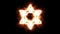 Star of David Symbol Lighting up and Burning in Flames