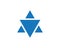 Star David template vector icon