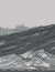 Star Dune in Great Sand Dunes National Park and Preserve Colorado Monoline Line Art Grayscale Drawing