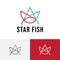 Star Fish Monoline Simple Modern Animal Logo