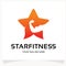 Star Fitness Logo Design Template Inspiration