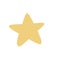 Star flat illustration. Golden star for Chrismas tree. Simple icon for websites, web design. Symbol \\\