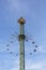 Star Flyer carousel in Amusement Park, Tivoli Gardens, view on the decorative top, Copenhagen, Denmark