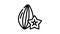 star fruit line icon animation
