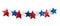 Star garland or American Flag. 4th of July Independence Day. US starry striped patriotic symbol. United States of America.