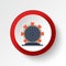 Star gate colored button icon. Element of space illustration. Signs and symbols icon can be used for web, logo, mobile app, UI, UX