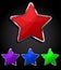 Star glossy button, icon.