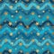 Star gold seamless pattern. Background teal color with golden stars. Blue green texture. Turquoise pattern. Navy paint blots brush