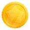 Star gold token icon, cartoon style